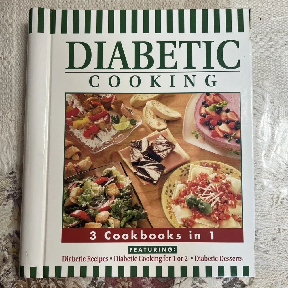 Cooking For A Diabetic‎ Three Cookbooks in 1 Hardcover Spiral 288 pgs